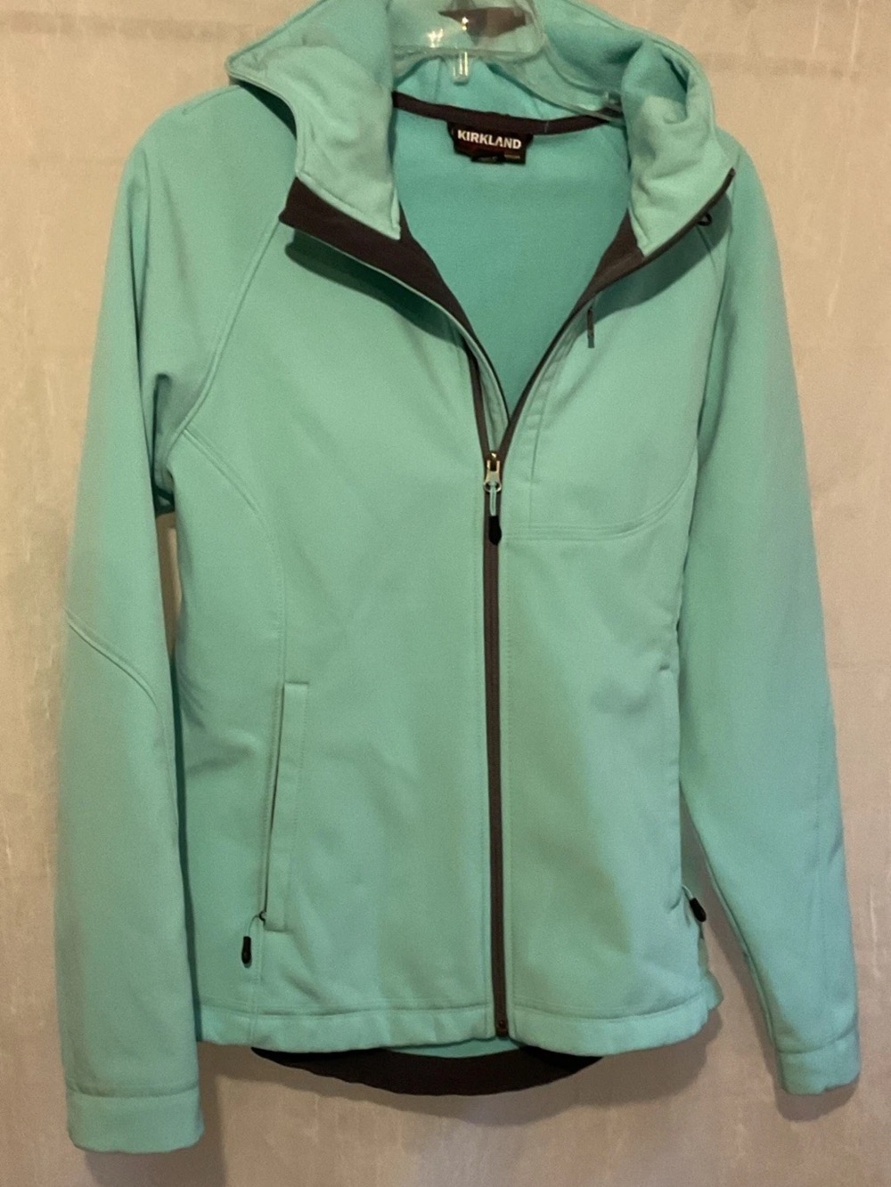Kirkland Signature Women's Mint Green Softshell Jacket with Hood